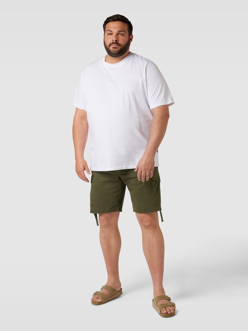 PLUS SIZE Cargoshorts mit Tunnelzug Modell 'MARLEY' in olivgrün