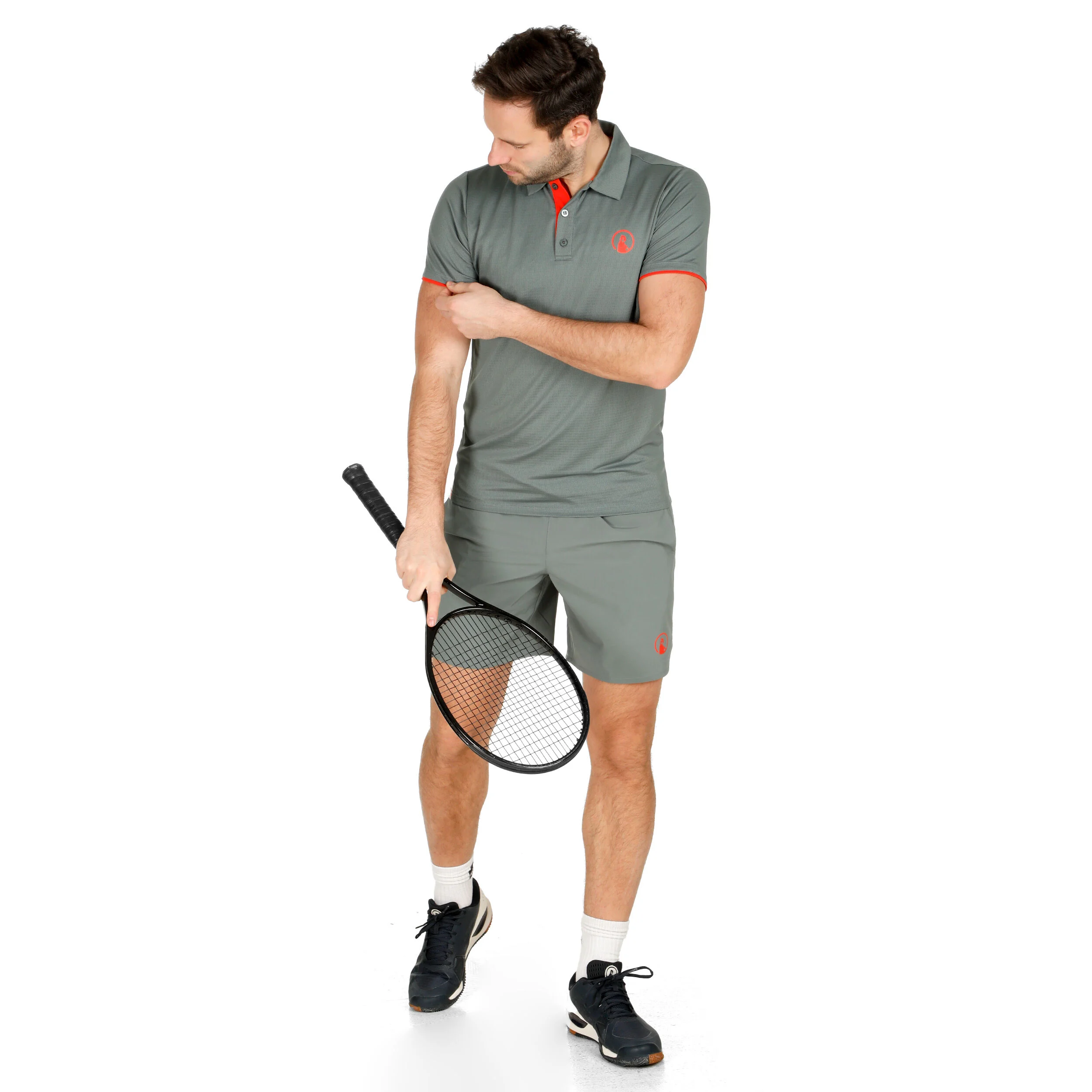 Slam Shorts Herren - Salbei, Rot