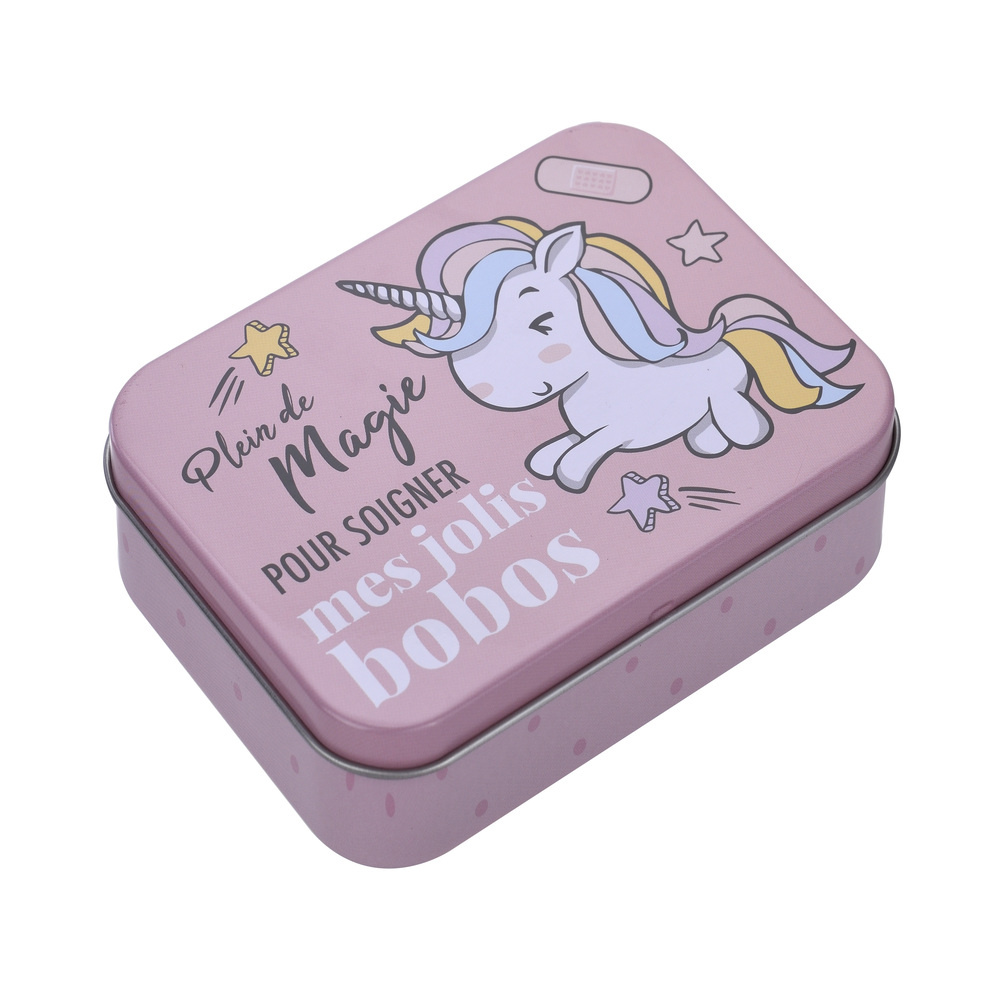takecare Boite en métal de 24 pansements Licorne Pansements