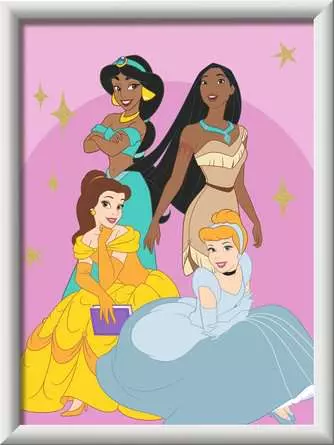 CreArt Disney Prinzessinnen - Malen nach Zahlen für Kinder ab 9 Jahren