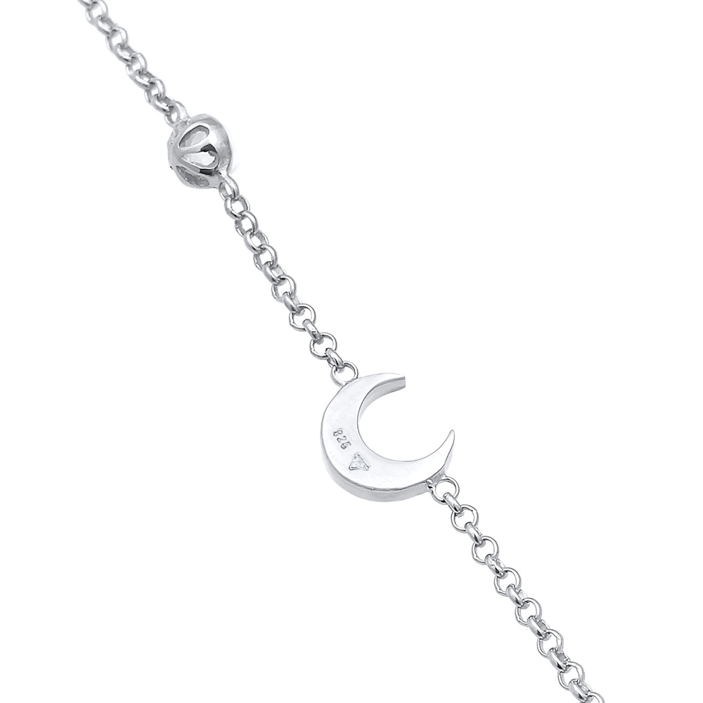 Elli Elli Bracelet de Cheville Femmes Bracelet de Cheville demi-lune Astro avec Pierre Bijoux