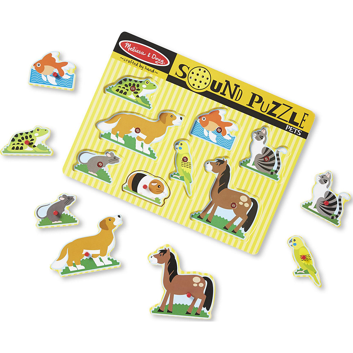 Soundpuzzle aus Holz - Haustiere