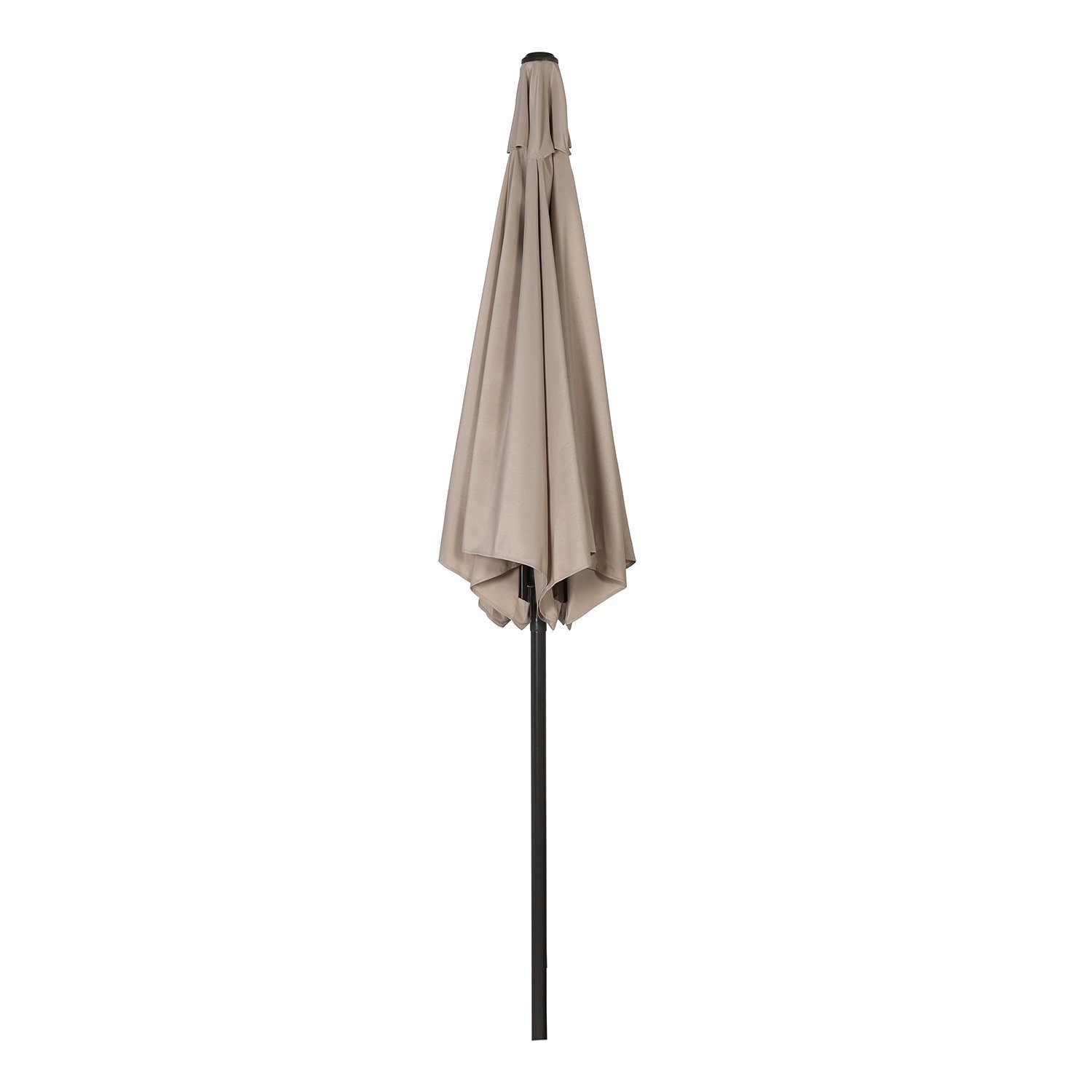 Sekey Sonnenschirm 270 cm Aluminium Sonnenschirm Kurbel mit Holzmaserung