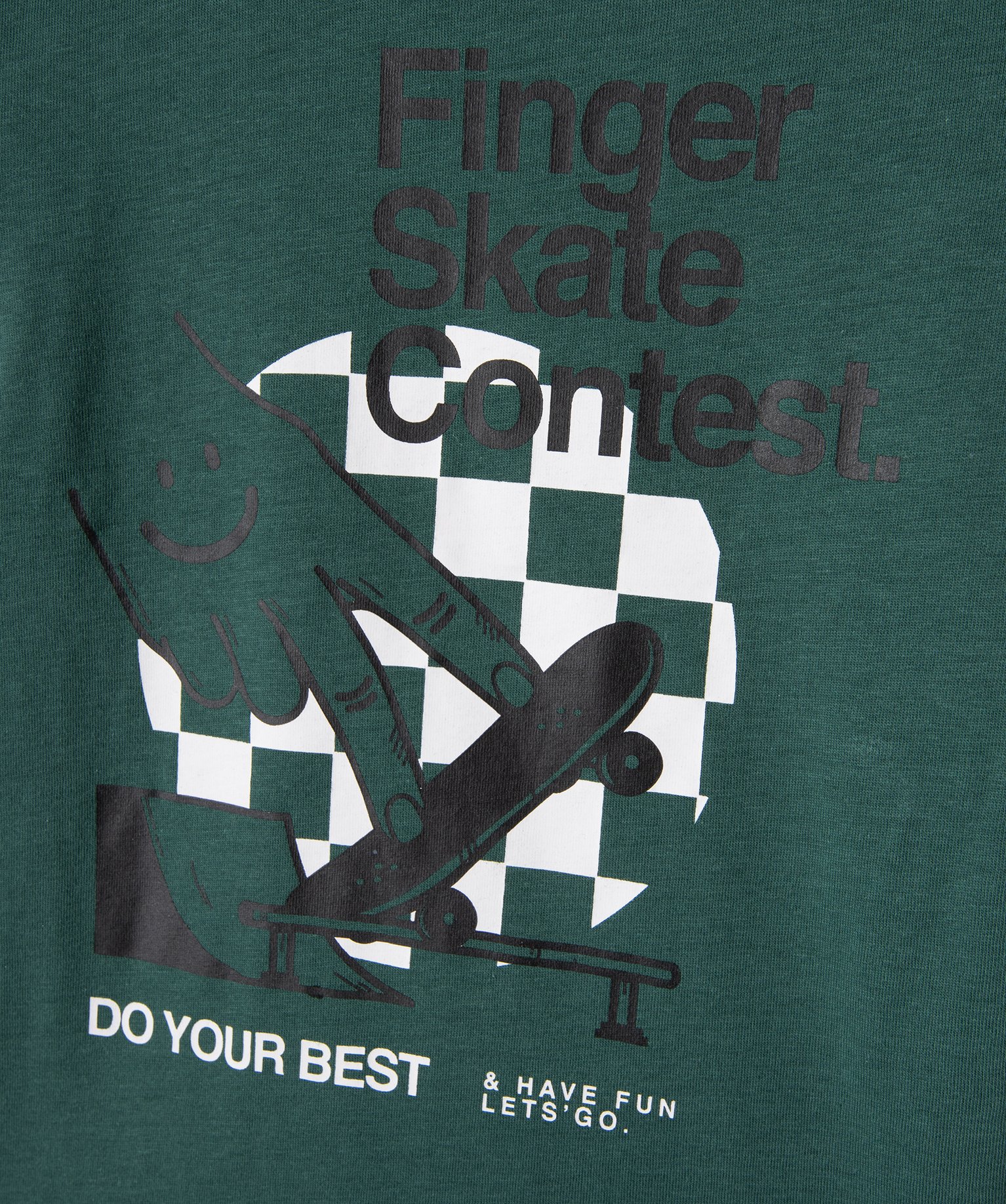 Tee-shirt à manches longues avec inscription Garçon vert | GEMO