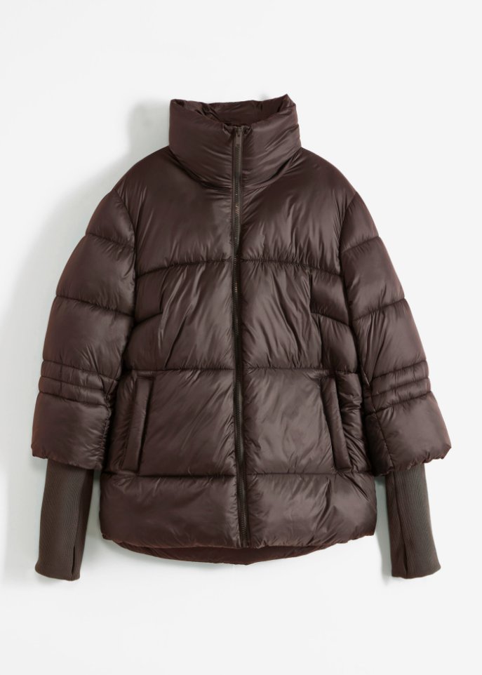 Steppjacke mit Strickärmeln