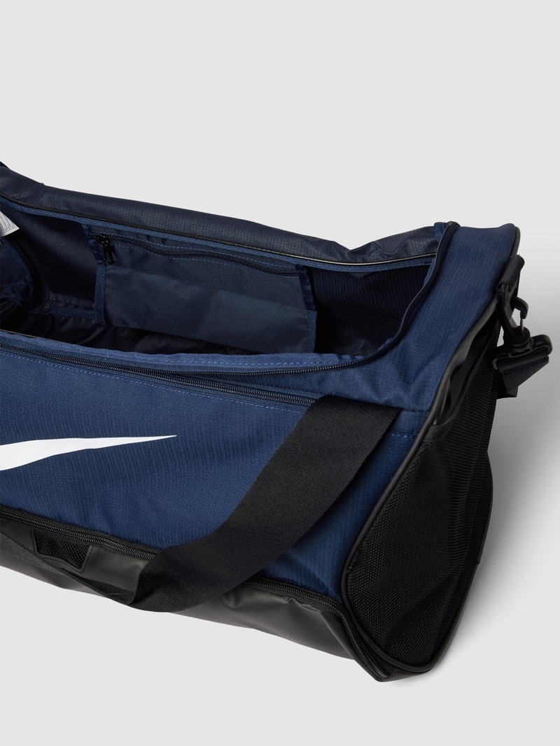 Weekender mit Label-Print in dunkelblau