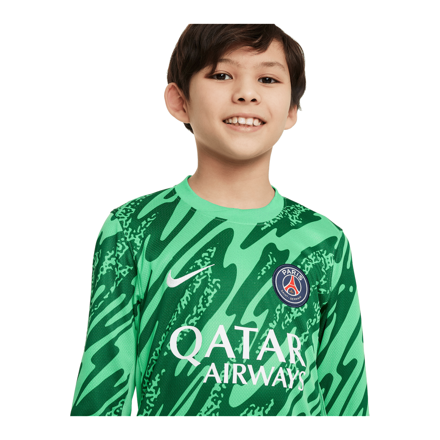 Nike Paris St. Germain Torwarttrikot langarm 2024/2025 Kids Grün F329