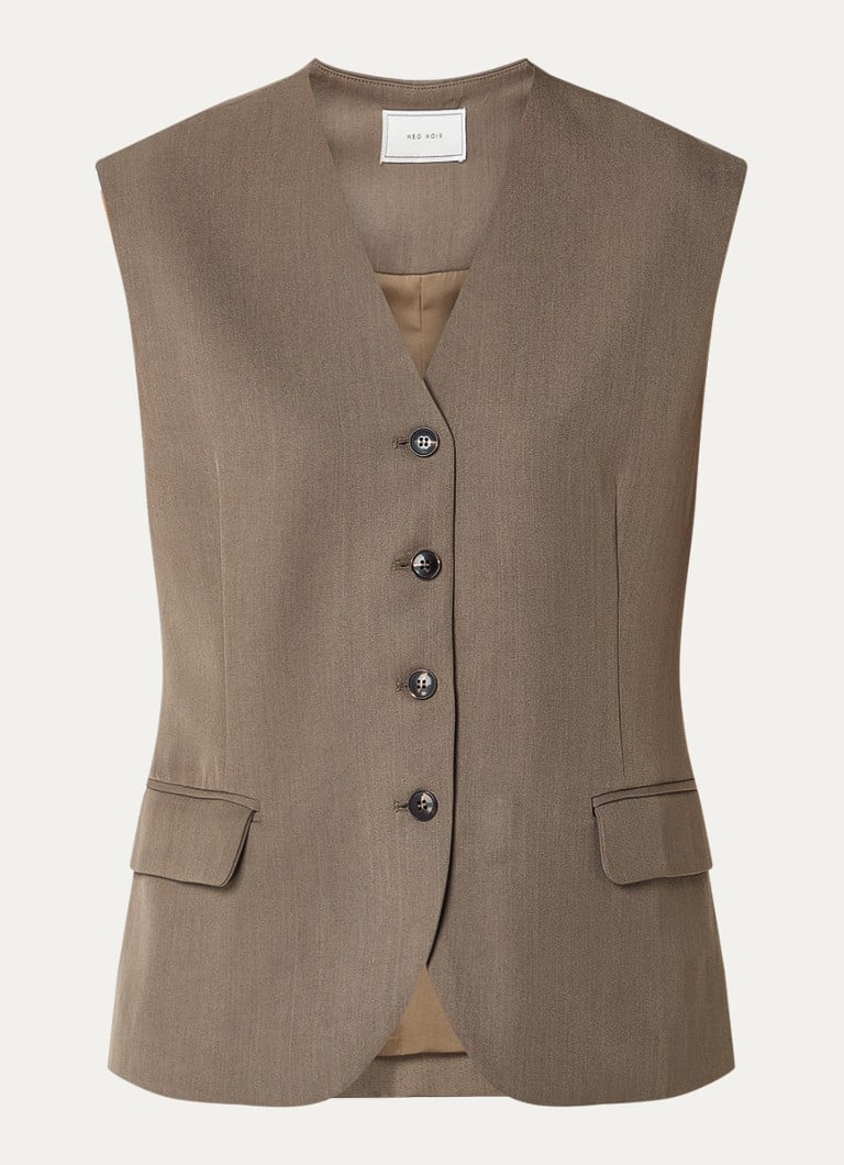 Gilet Gamina Neo nero con tasche con patta