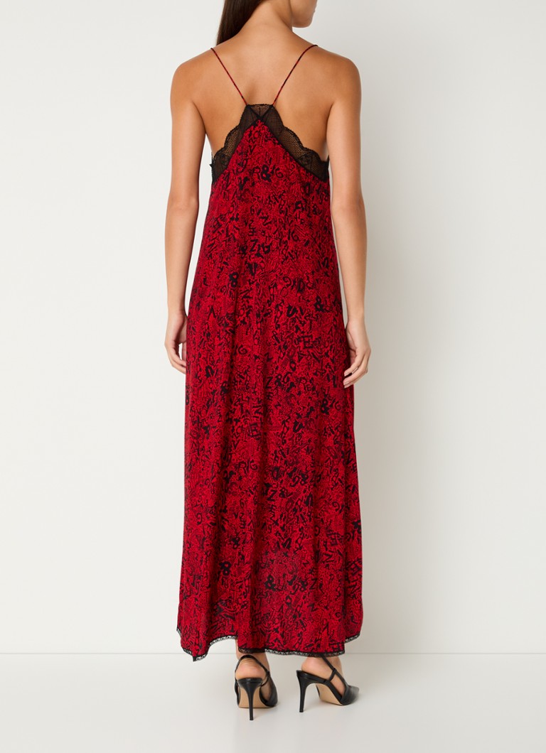 Rochie midi Risty de la Zadig&Voltaire, cu detalii de dantelă.