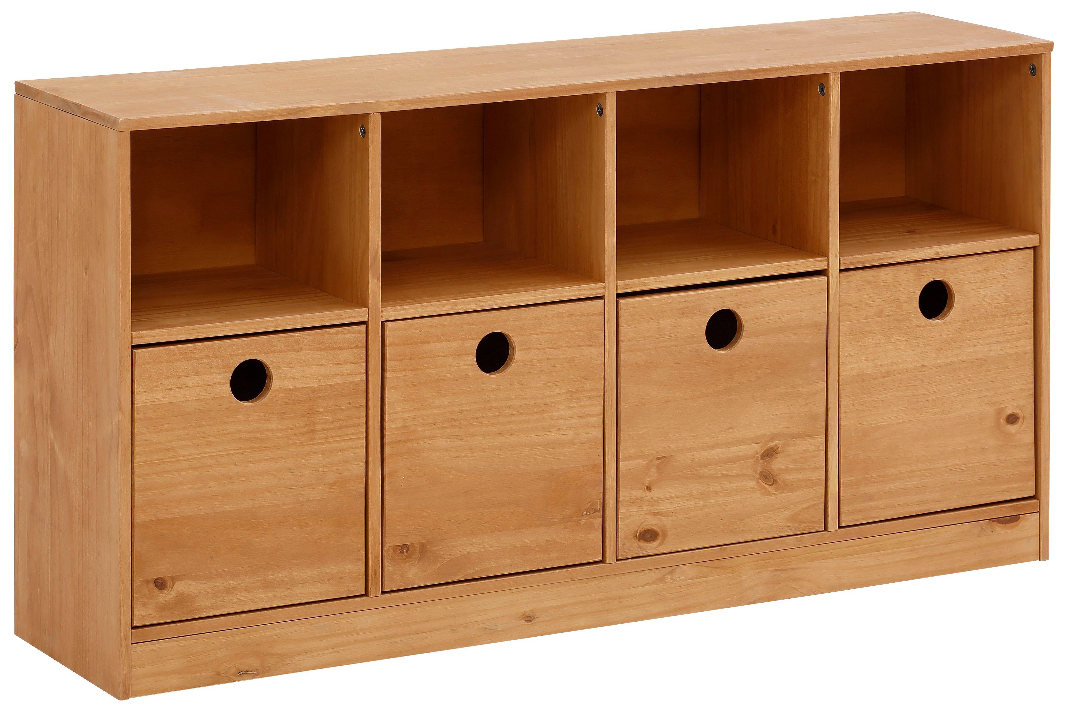 Lüttenhütt Kinderregal Alpi, 1-tlg., Kiefernholz, verschiedene Farbvarianten enthältlich, Breite 124,5 cm