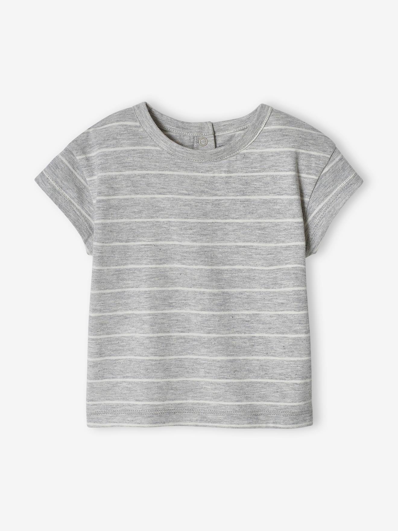 Lot de 2 T-shirts basics bébé manches courtes taupe