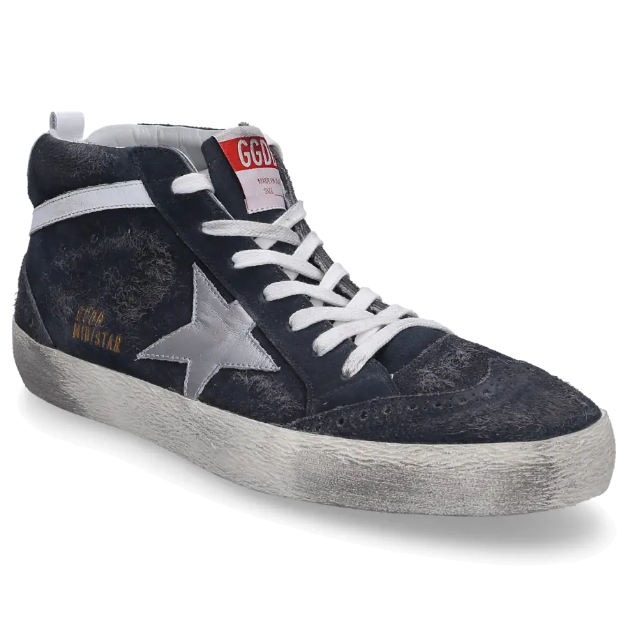 Golden Goose - Sneaker high MID STAR Lochmuster Used blau-kombi - blau