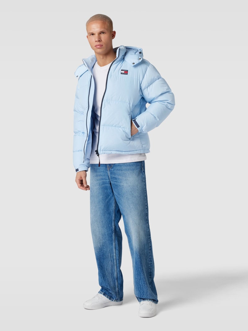 Steppjacke mit Kapuze Modell 'ALASKA' in hellblau