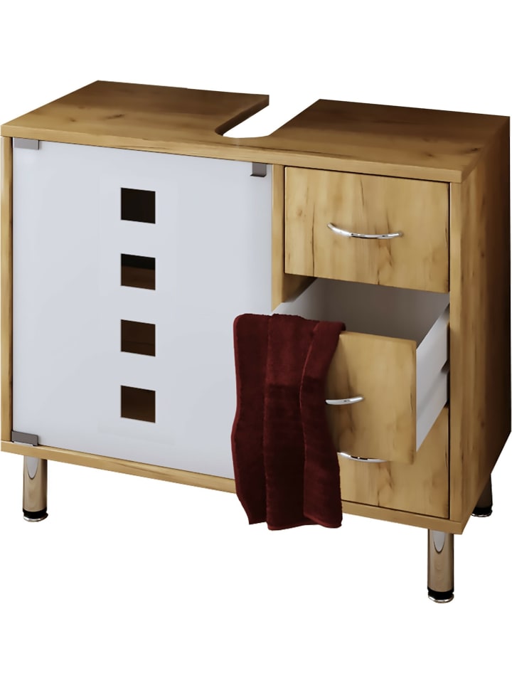 VCM  Holz Badmöbel Badunterschrank Darola Schublade in Honig-Eiche günstig kaufen onesize