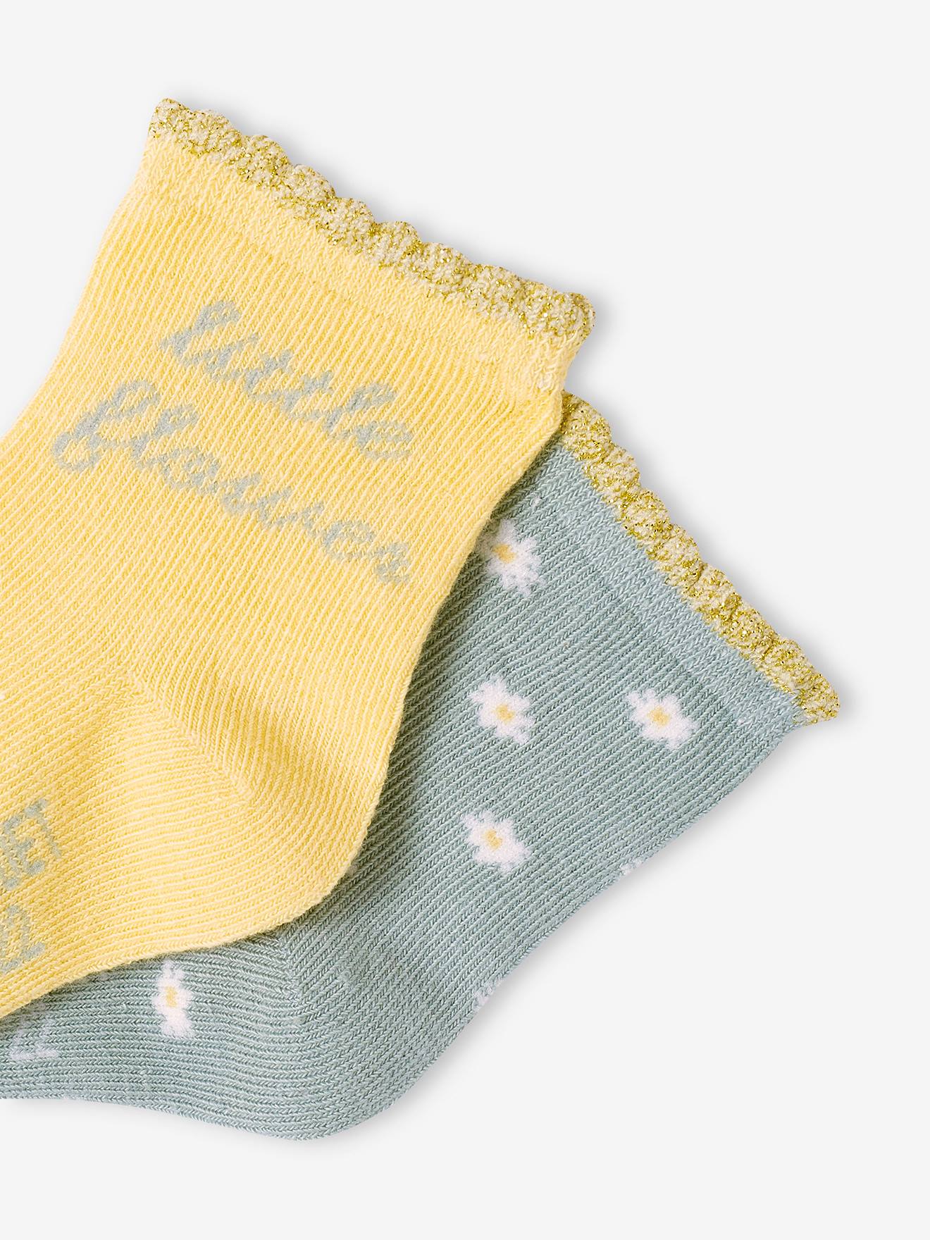 Vertbaudet 2er-Pack Mädchen Baby Socken Oeko-Tex - hellgelb