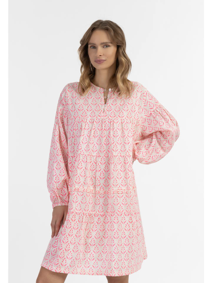 IZIA Midikleid Mit Allover-Print in Neon Pink günstig kaufen
