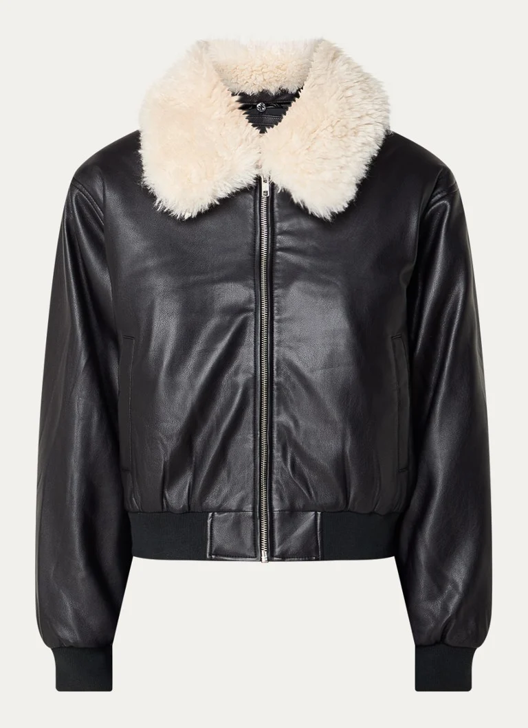Giacca Levi's Harper in similpelle con colletto in pelliccia sintetica removibile