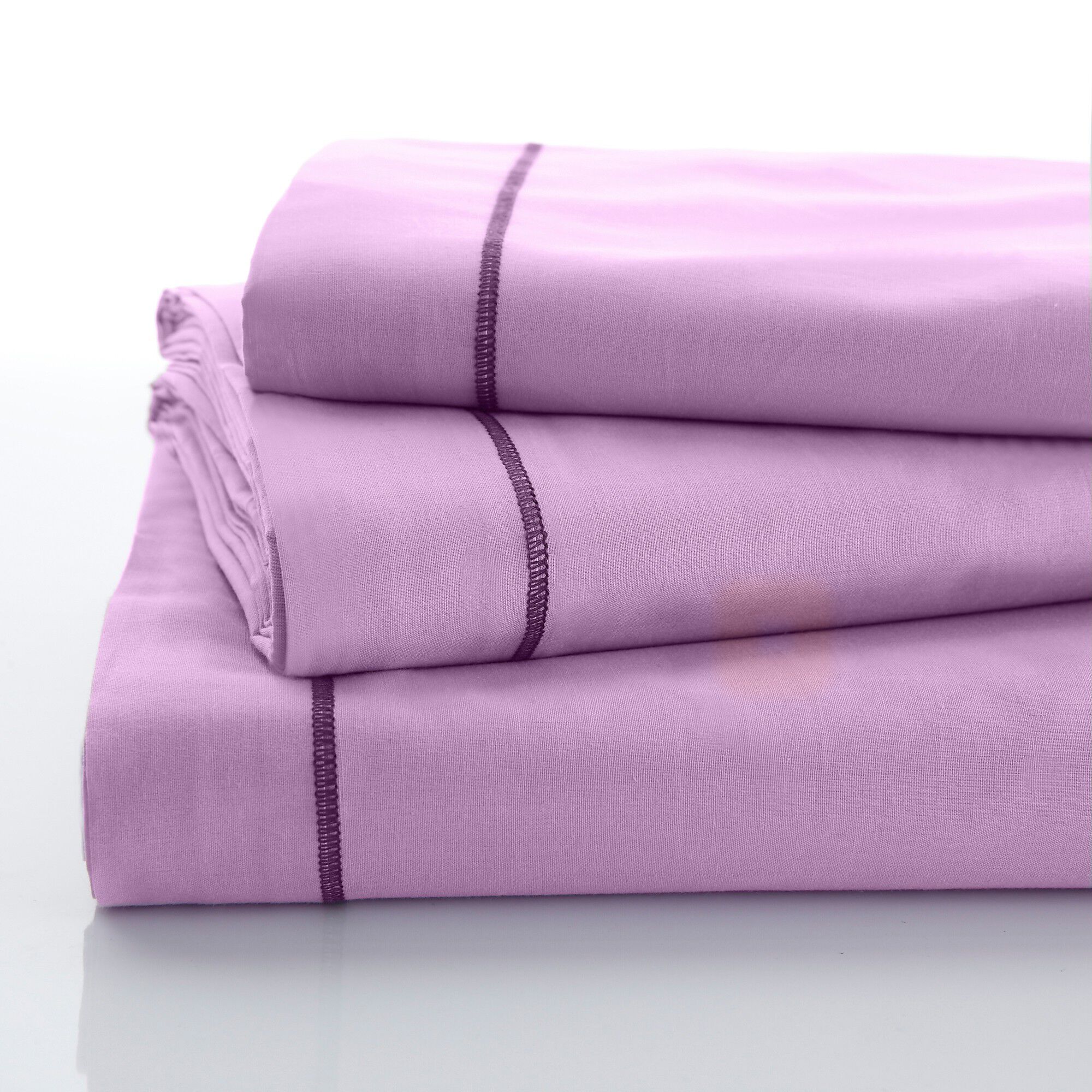 Linge de lit uni polyester-coton Colombine