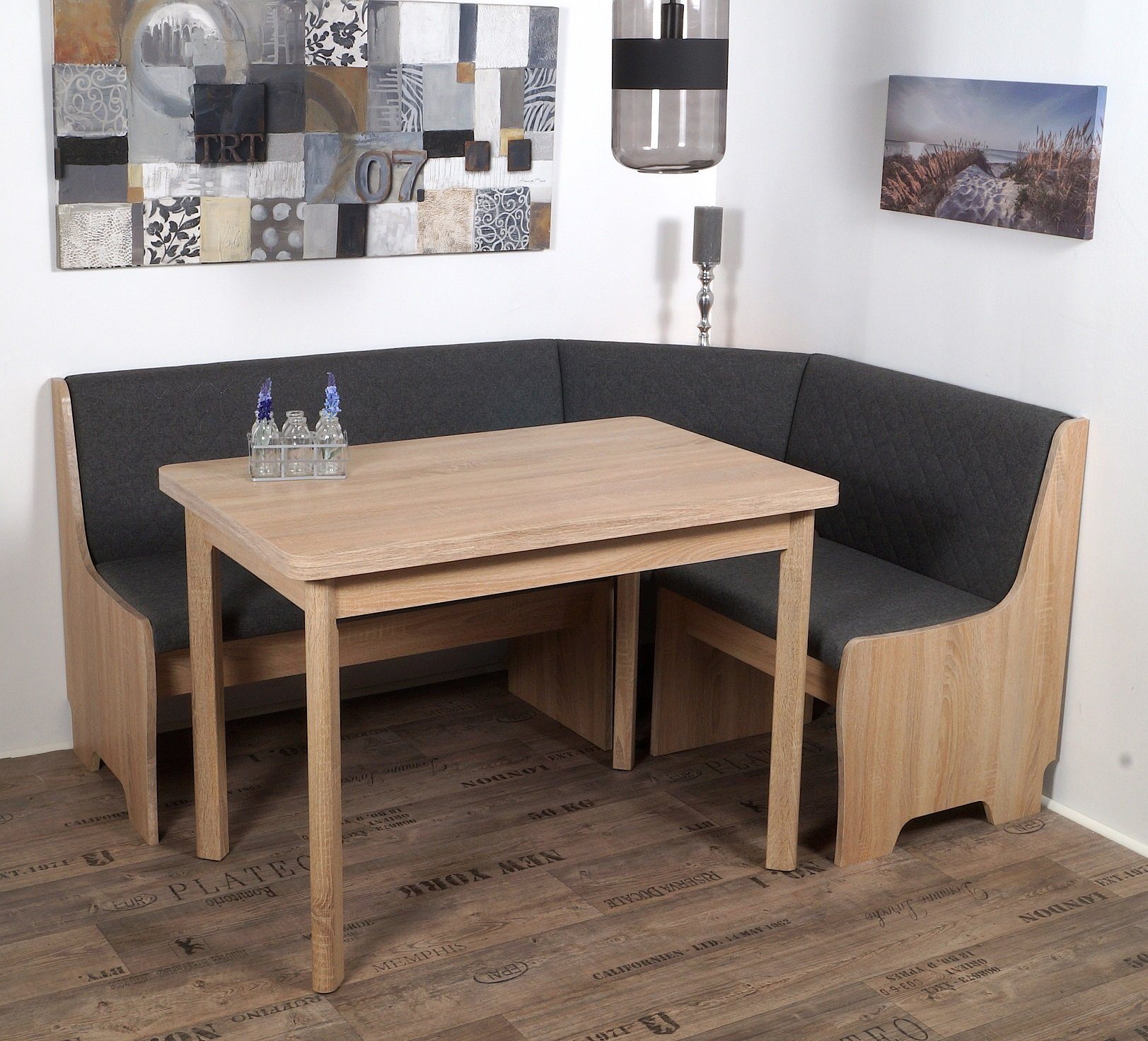 Stolebaenk Eckbankgruppe Bremen MA/PENIPI, (Eckbankgruppe, 1 x Eckbank, 2 x Stuhl, 1 x Tisch)