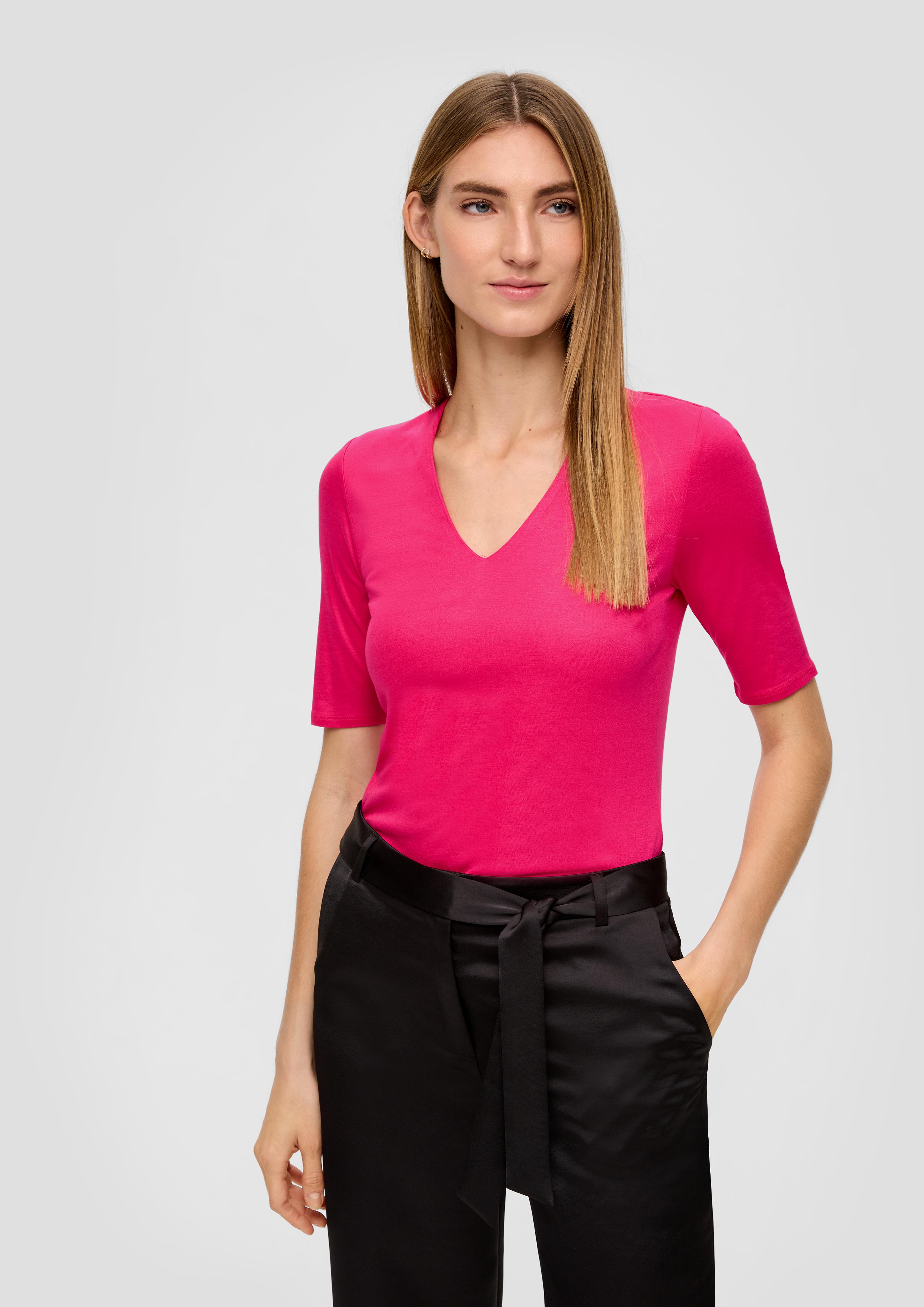 Blusenshirt aus reiner Viskose  2142496-4528
