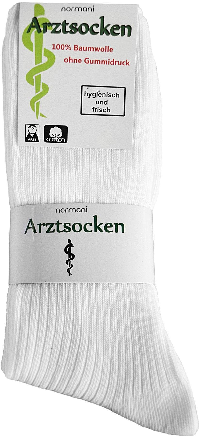 normani Diabetikersocken 10 Paar Arztsocken (10 Paar) ohne einschneidendes Bündchen, angenehmer Abschlussrand