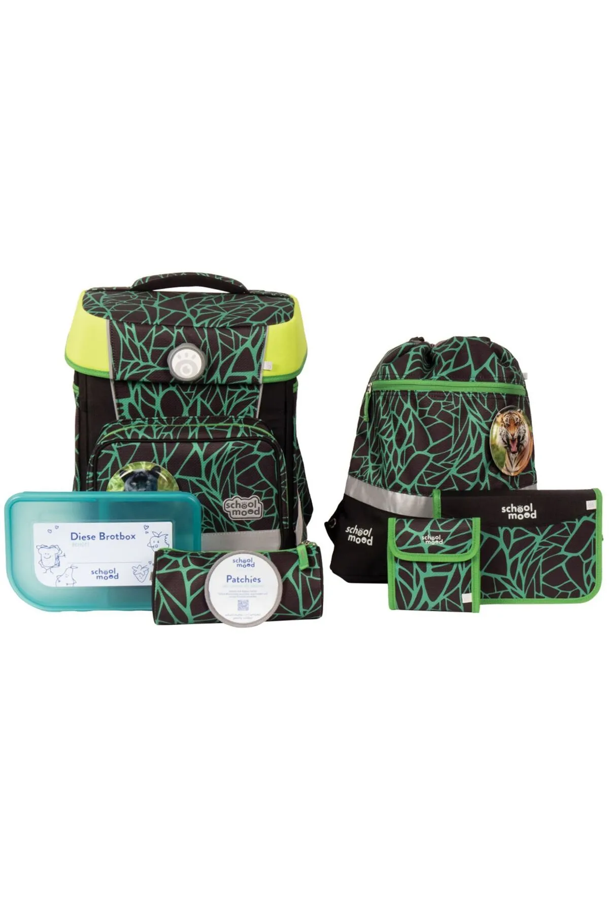 School Mood  Schulrucksack - Grün - Unifarben