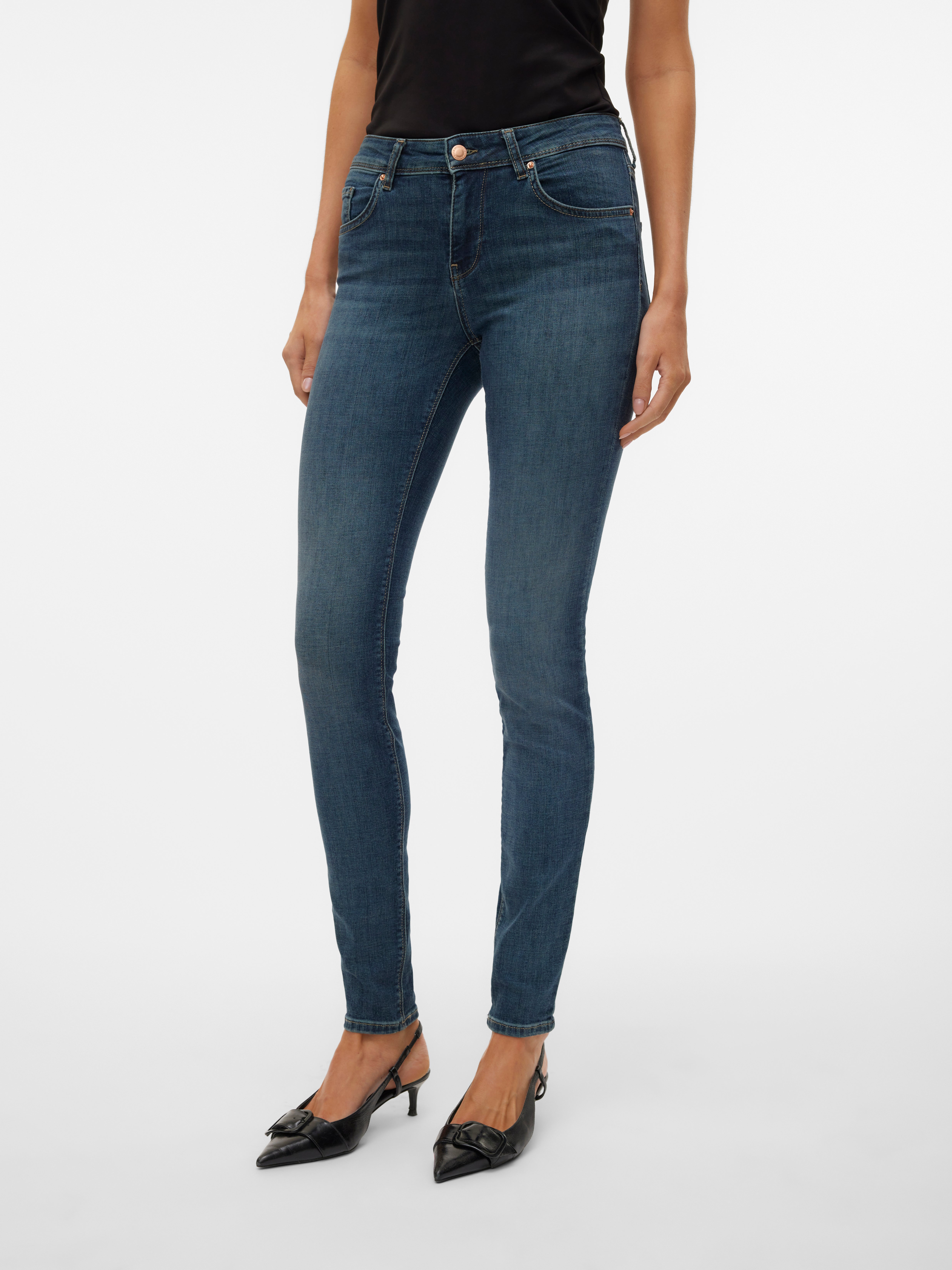 VMLUX Mid Rise Slim Fit Jeans