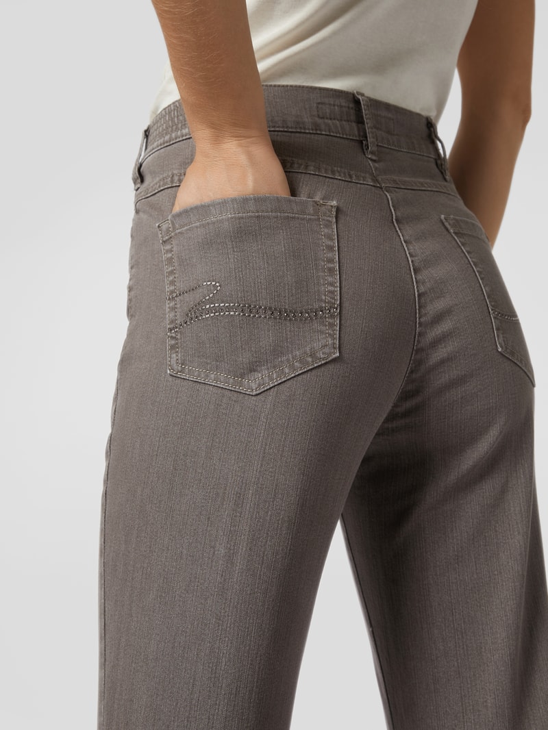 Comfort Fit Jeans mit Stretch-Anteil Modell 'Greta' in taupe