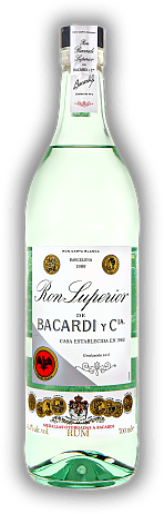 Bacardi Superior 44,5% Bacardi Superior 44,5%  0,7	 Liter - Vol 44,5%