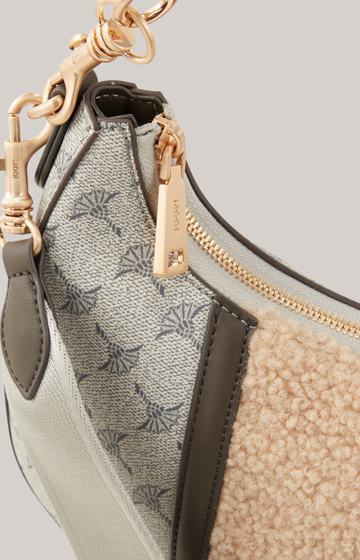 Schultertasche Mazzolino Peluche Annina in Blau/Beige