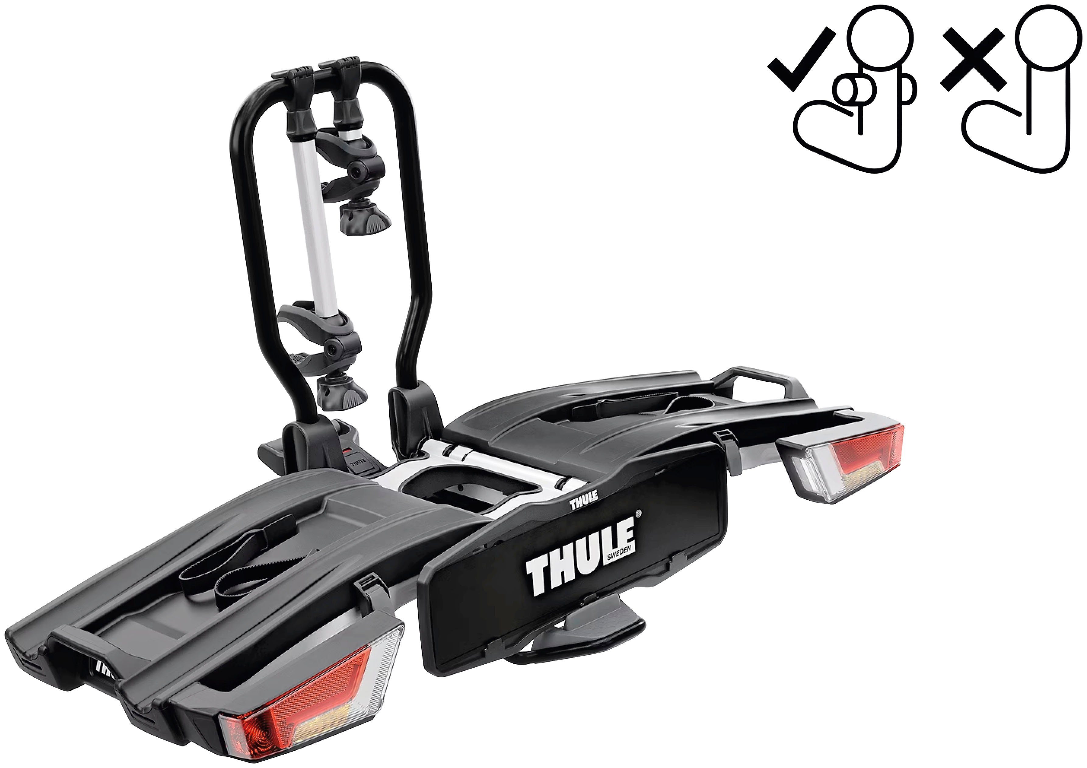 Thule Kupplungsfahrradträger EasyFold XT 2B FIX4BIKE, für max. 2 Räder, für Fahrzeuge mit einer FIX4BIKE-Anhängerkupplung