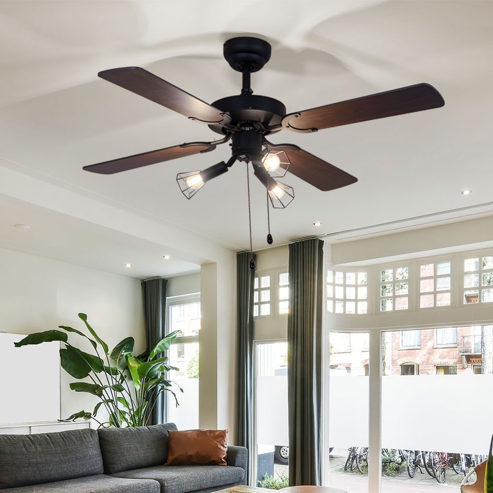 etc-shop Deckenventilator, Deckenventilator Deckenlampe Ventilator Lüfter Wohnzimmer