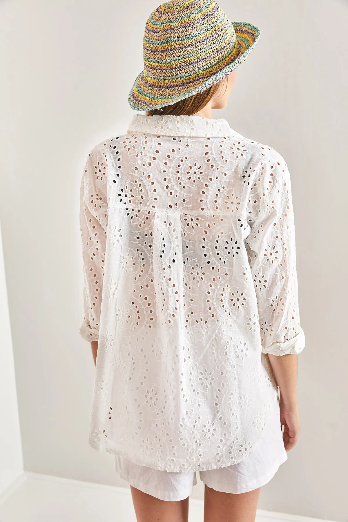 Bianco Lucci  Damen-Schnürhemd