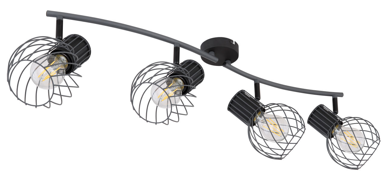 Globo Lighting - BEVERONE - Strahler Metall Graphit, 4x E27