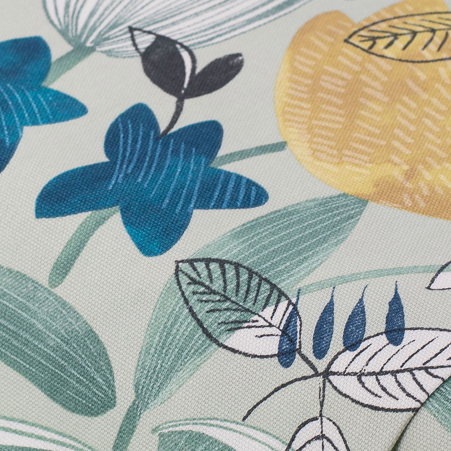 Baumwoll-Canvas mit Blumen 