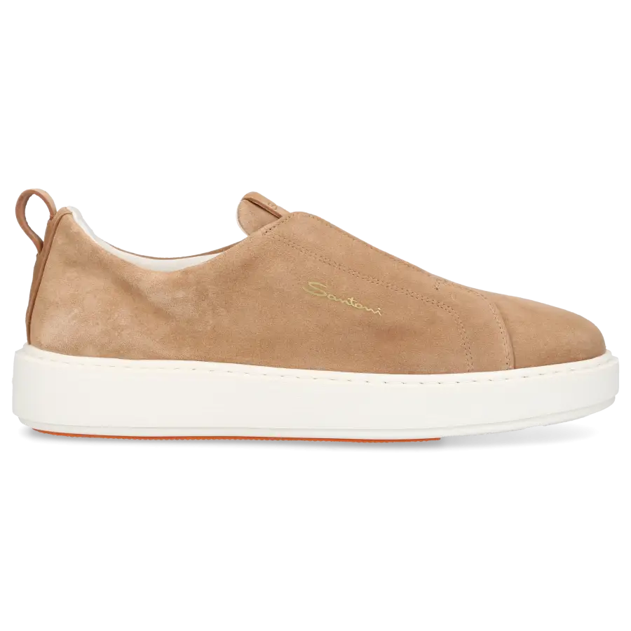 Santoni - Sneaker Slip on 61224 Kalbsleder - beige