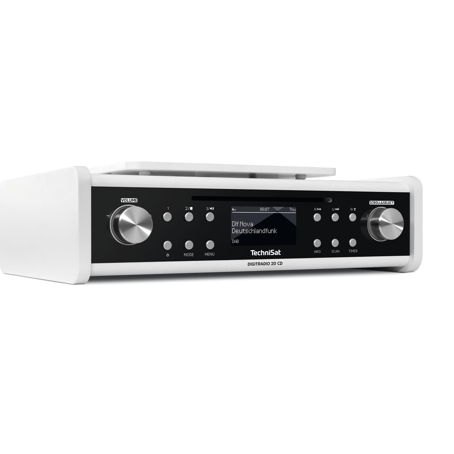 TechniSat DIGITRADIO 20 CD DAB+ UKW Unterbau- Küchenradio Laufwerk OLED MP3 AUX Digitalradio (DAB)