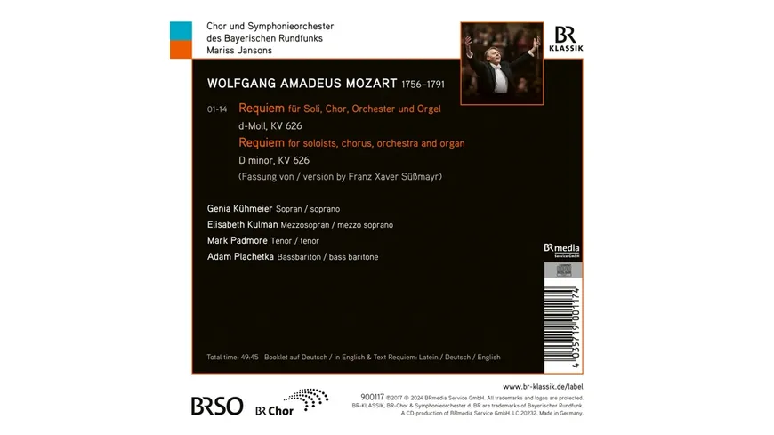Requiem KV 626 in d-Moll Version von Franz Xaver Süßmayr