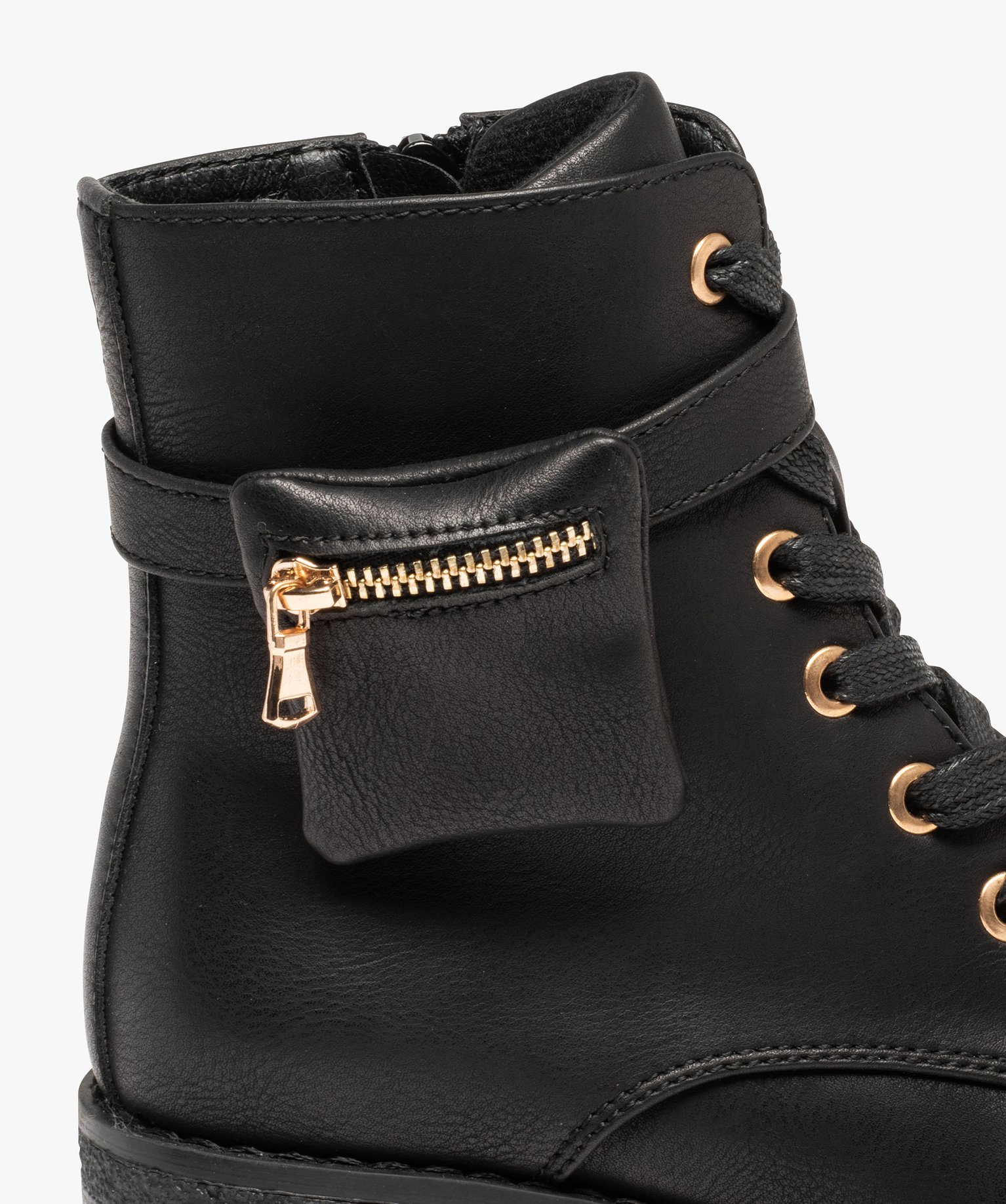 Boots fille unies style rock à talon carré et semelle cran... noir | GEMO