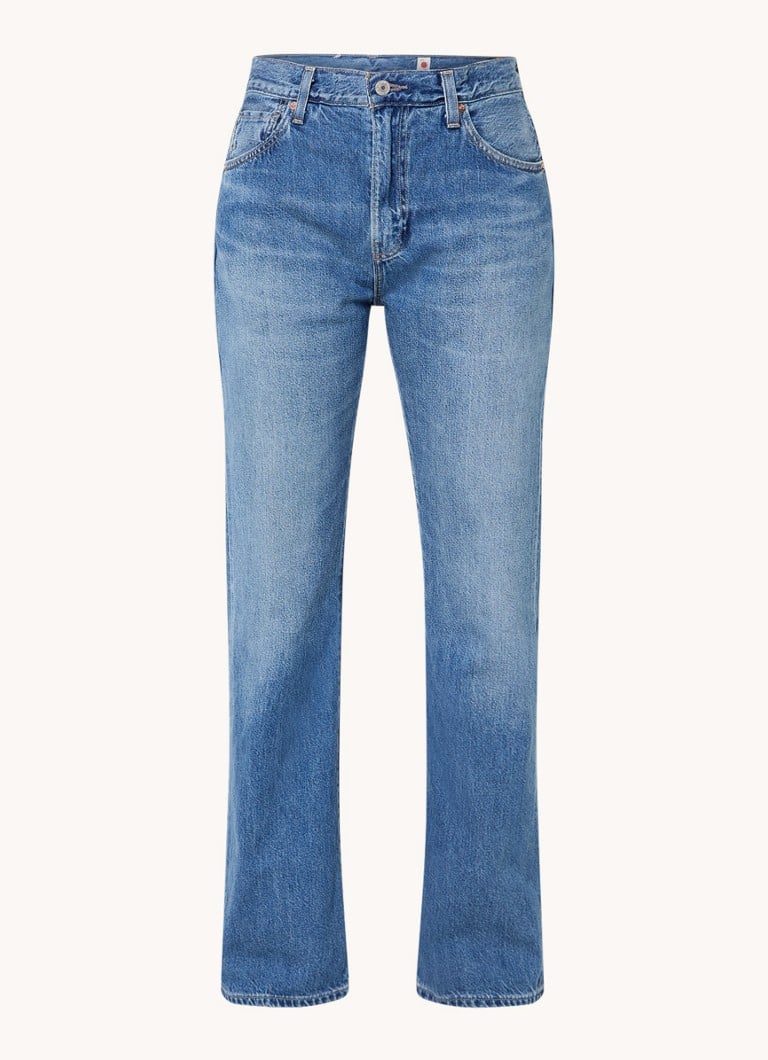 Blugi Levi's cu talie înaltă și croială dreaptă, spălare medie