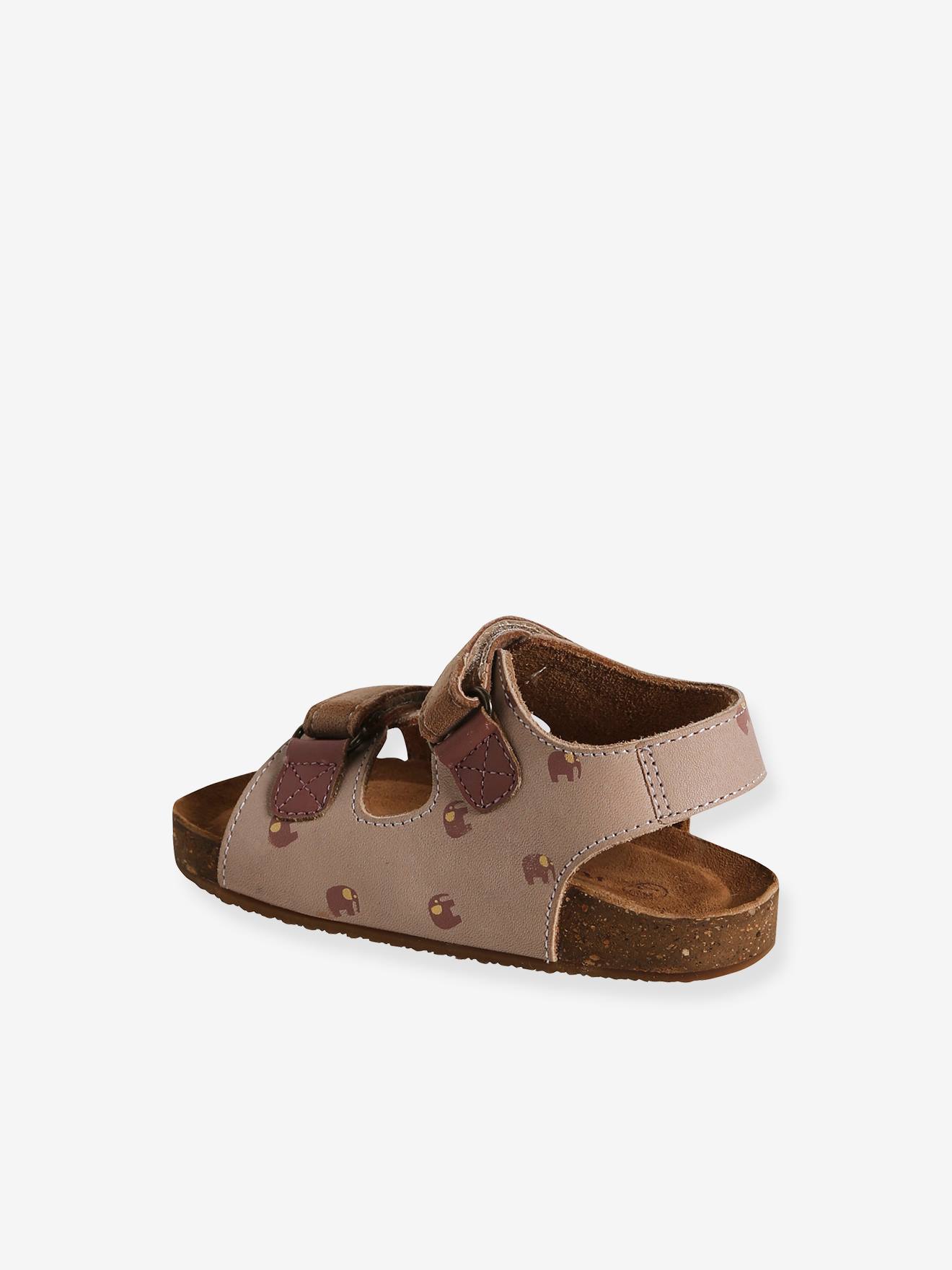 Vertbaudet Jungen Baby Klett-Sandalen - braun