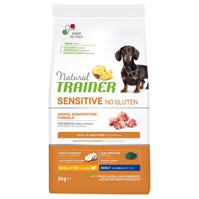 Natural Trainer Sensitive No Gluten Adult Small mit Schwein
