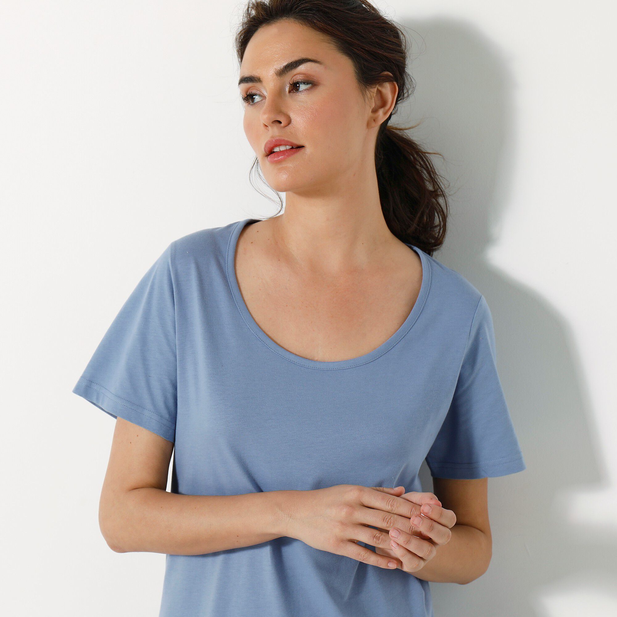 Chemise de nuit longue imprimé chat