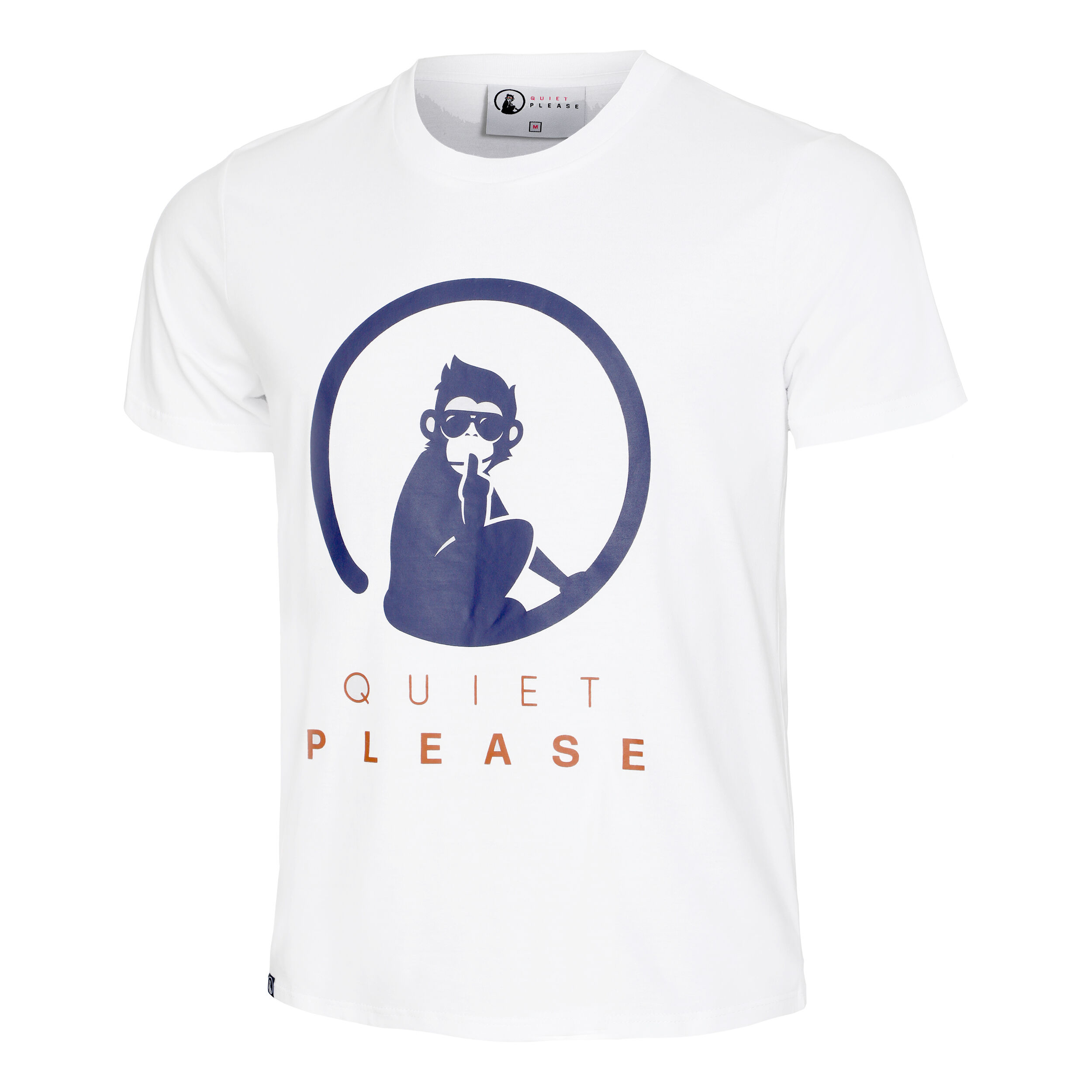Retro Logo T-Shirt Herren - Weiß, Dunkelblau