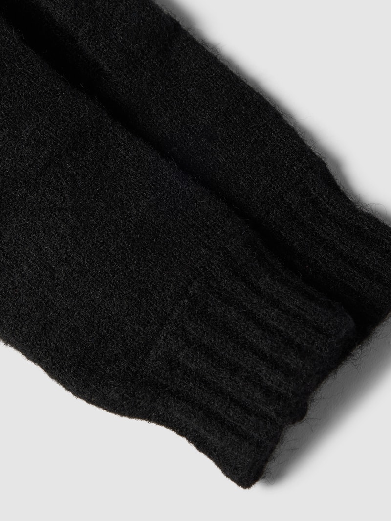 Handschuhe mit Label-Detail in schwarz