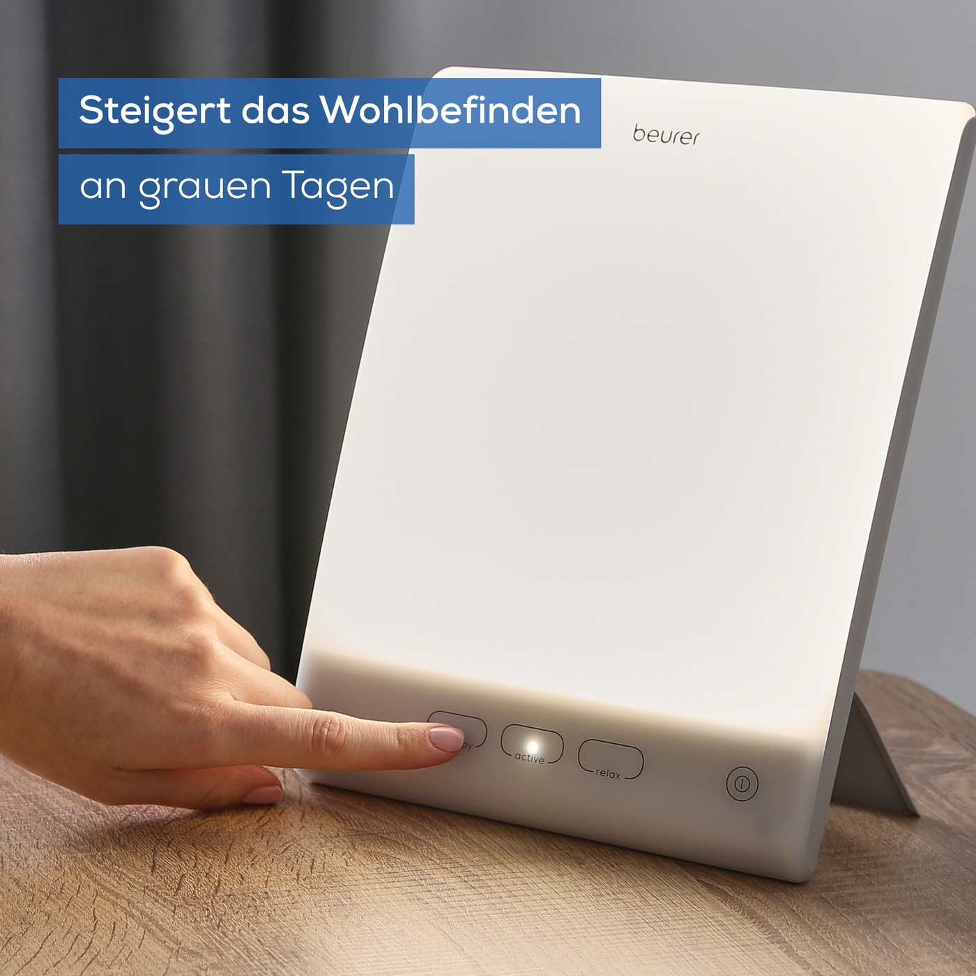 Beurer Perfect Day Tageslichtlampe TL 45-Tageslichtlampe mit Touchbedienung & 3 Tag-Nacht-Rhythmus Farbtemperaturen