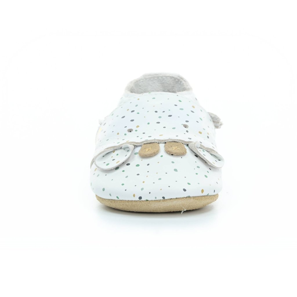 Bobux Freckles White (Soft Sole) Krabbelschuhe