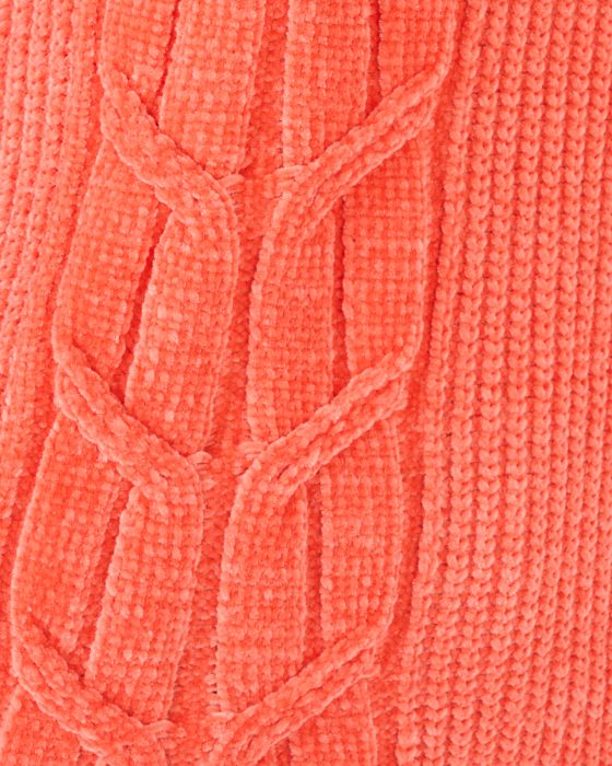 Pull maille chenille torsadé