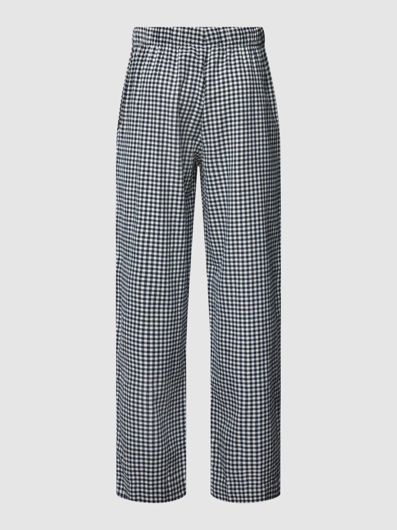 Pyjama-Hose mit Karomuster in dunkelblau