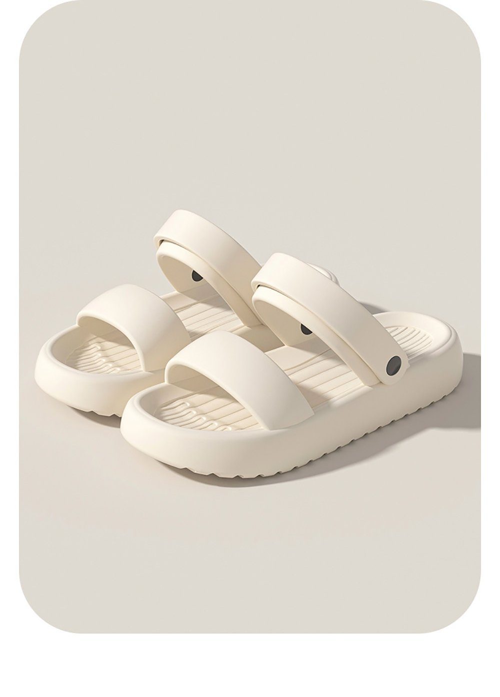 Geistesblitz Badeschuhe Herren Damen Badesandale (Super Weich rutschfest Badelatschen Hausschuhe, 1-tlg., Slippers Wolke Schlappen) Sommer Badeschlappen